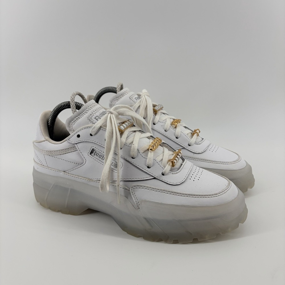 Reebok Cardi B x Club C Triple White Women's‎ Size 8.5